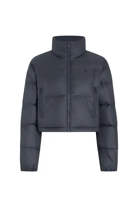 Kadın Down Mini Ck Logolu Kısa Mont - Mavi 