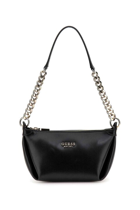 Kadın Eco Evaine Top Fermuarlı Omuz Çantası - Siyah - Guess