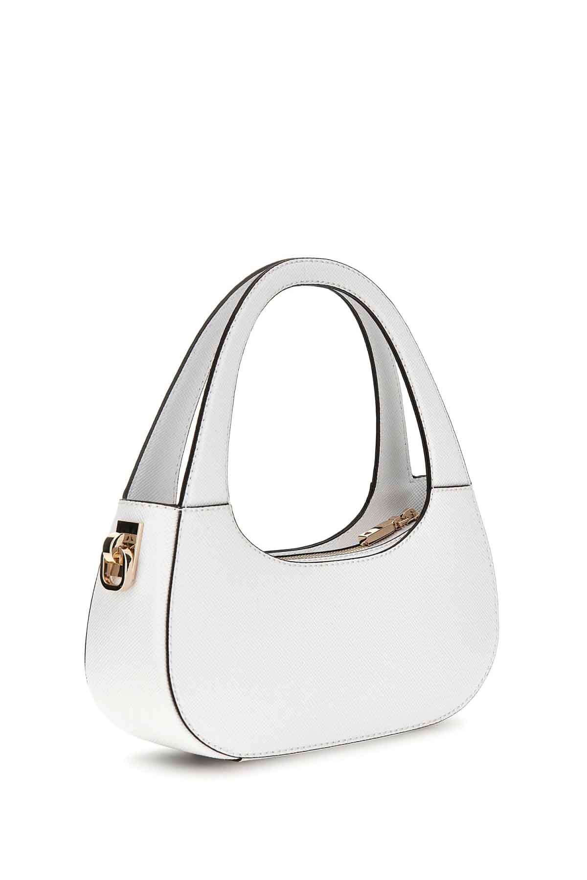 Guess Kadın Eco Jazlynn Hobo Cro Bags - Beyaz