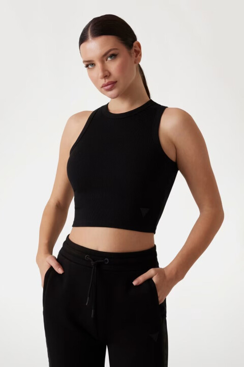 Kadın Edie Aktif Crop - Siyah - Guess