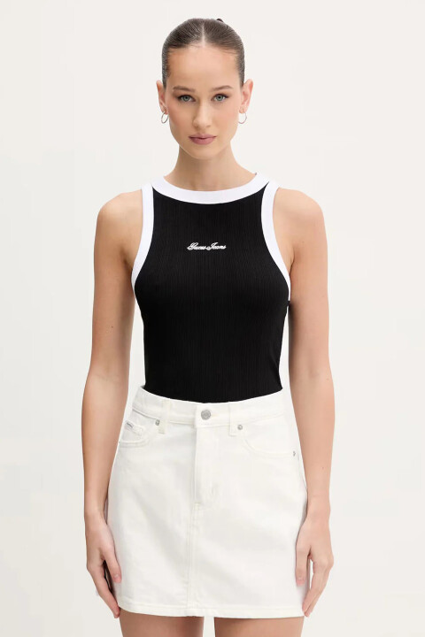 Kadın Embro Modal Karışımlı Top - Siyah - Guess