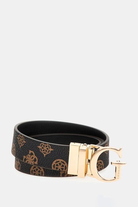 Kadın Erica 4G ve Peony Logolu Kemer - Koyu Kahve - Guess