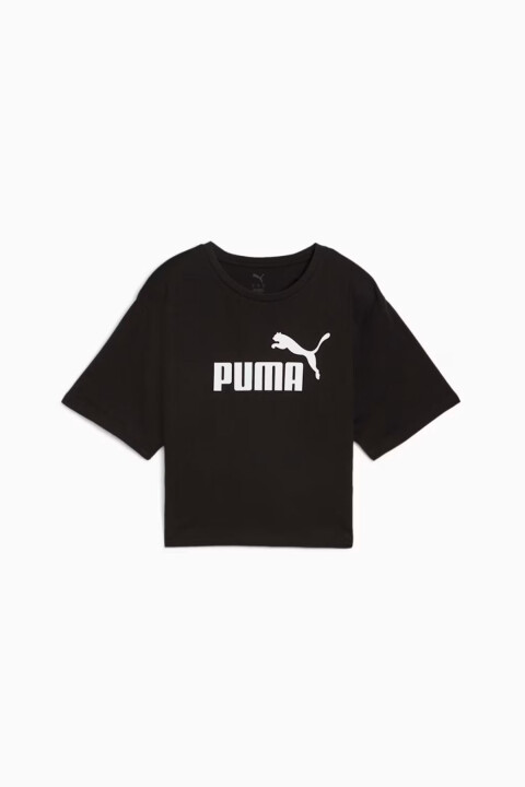 Kadın ESS Cropped No. 1 Logo T-Shirt - Siyah - PUMA
