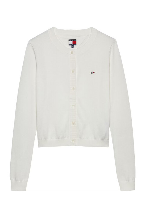 Kadın Essential Crew Neck Hırka - Ekru - Tommy Hilfiger