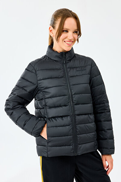 Kadın Essential Outerwear Padded Dik Yaka Şişme Mont - Siyah - Skechers
