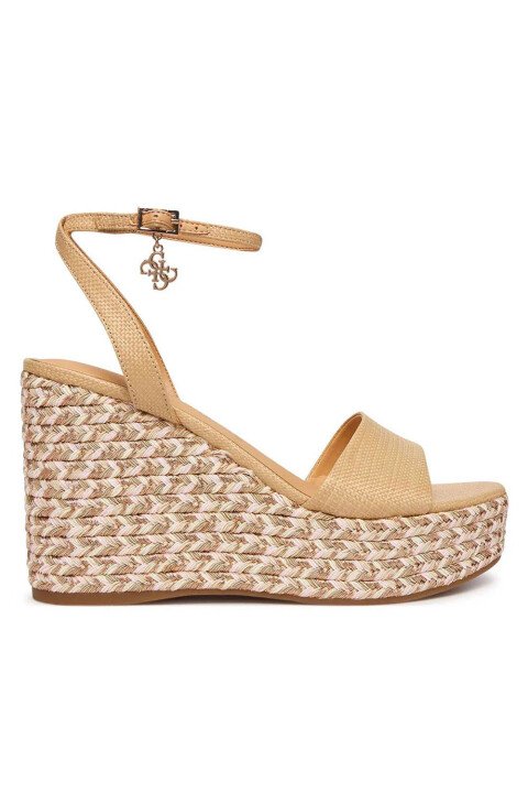 Kadın Everly Topuklu Sandalet - Natural - Guess