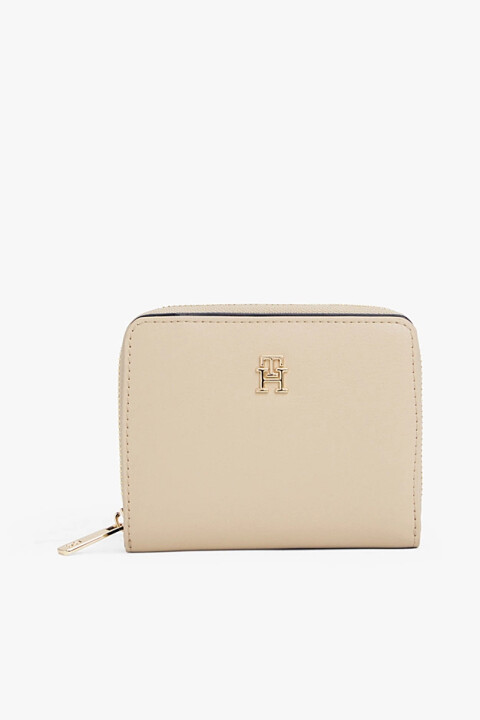 Kadın Fermuarlı Bölmeli Cüzdan - Bej - Tommy Hilfiger