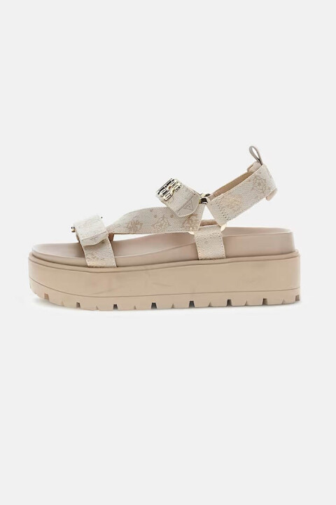 Kadın Fetta Platform Sandalet - Krem - Guess