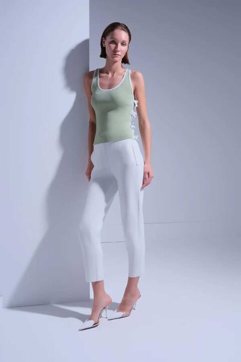 Kadın Fiyonk Detaylı Bisiklet Yaka Bluz - Yeşil - Join Us