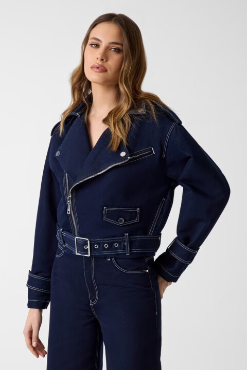 Kadın Florence Denim Ceket - Lacivert - Guess