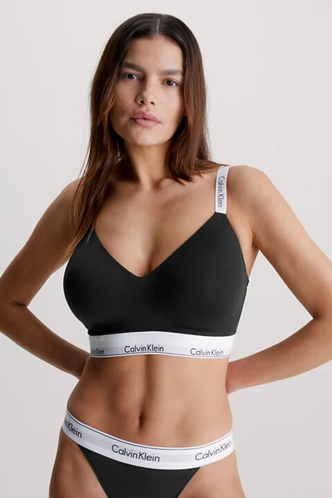 Kadın Full Cup Bralet Modern Pamuk - Siyah - Calvin Klein