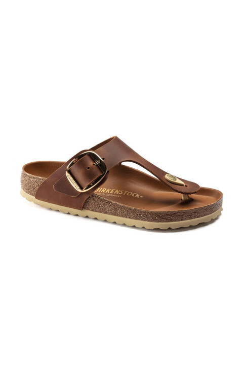Kadın Gizeh Big Buckle Leoi Terlik - Kahverengi - Birkenstock