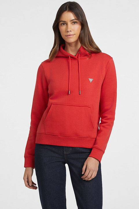 Kadın Gj Mini Patch Kapüşonlu Sweatshirt - Kırmızı 