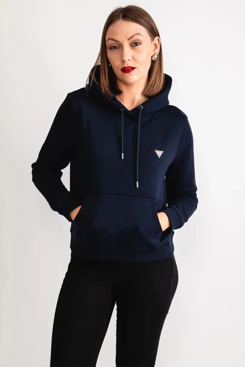 Kadın Gj Mini Patch Kapüşonlu Sweatshirt - Lacivert 