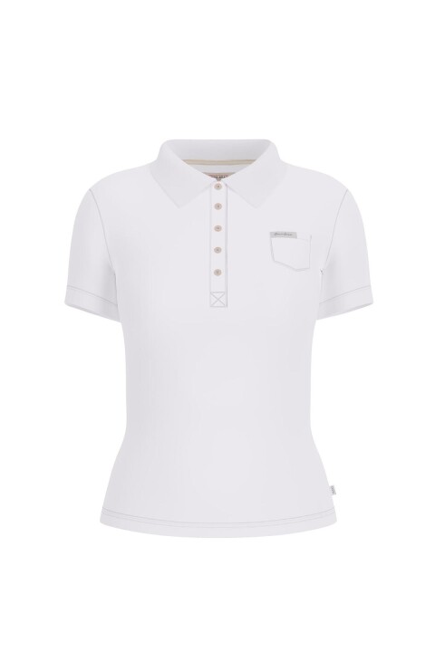 Kadın GJ SS Slim Polo Yaka T-Shirt - Beyaz - Guess