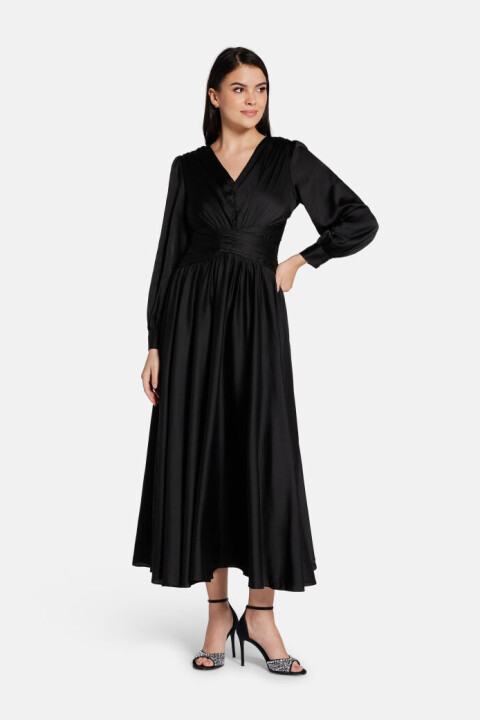 Kadın Helene Maxi Elbise - Siyah - Guess