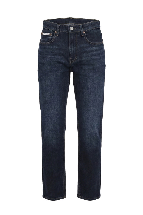 Kadın High Rise Straight Jean Pantolon - Koyu Mavi - Calvin Klein