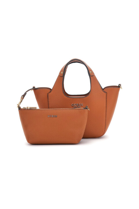 Kadın İç Çantalı El Çantası Seti - Taba 