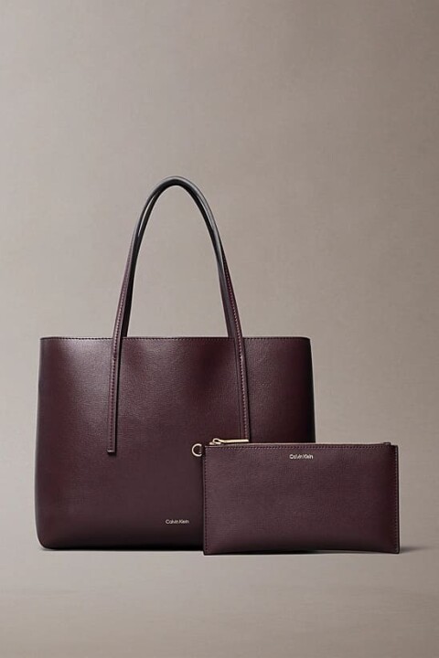 Kadın İki Parçalı Tote El Çantası - Bordo 
