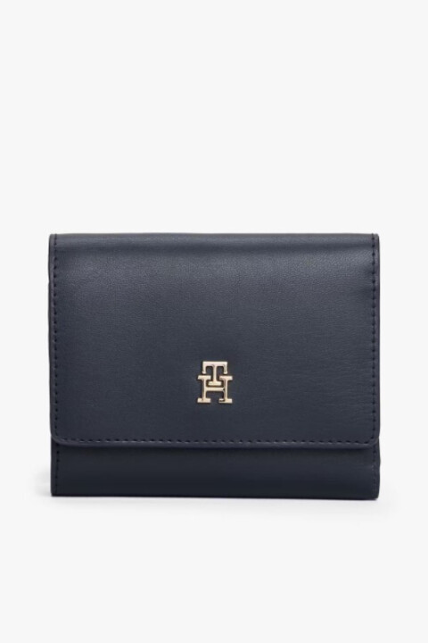 Kadın İkonik Logolu Üç Katlı Cüzdan - Lacivert - Tommy Hilfiger