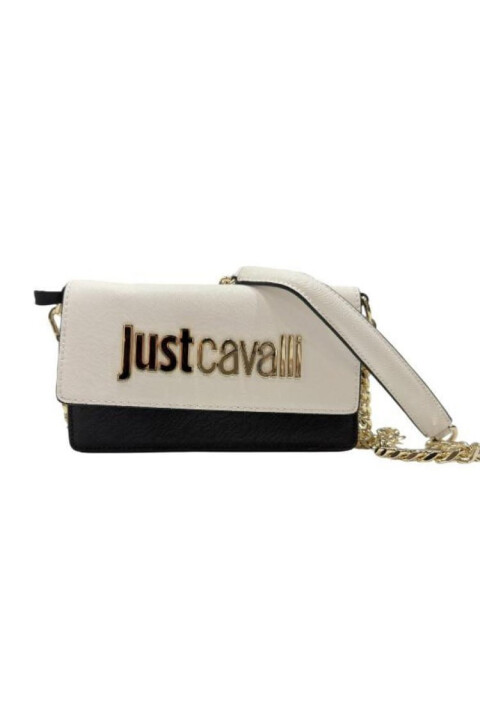 Kadın Jc Askılı Cüzdan - Beyaz/Siyah - JUST CAVALLI