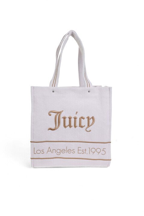 Kadın JC Havlu Kumaş Tote Omuz Çanta - Açık Pembe - Juicy Couture