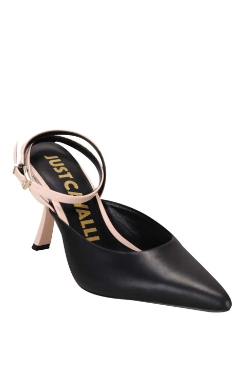 Kadın Jc İnce Topuklu Ayakkabı - Siyah/Krem - JUST CAVALLI