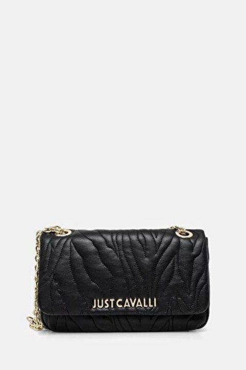 Kadın Jc Yazı Logo Desenli Omuz Çantası - Siyah 