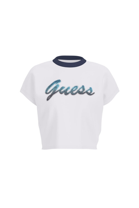 Kadın Jersey Regular Fit T-Shirt - Beyaz - Guess