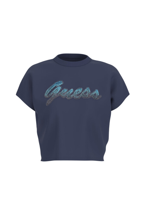 Kadın Jersey Regular Fit T-Shirt - Lacivert - Guess