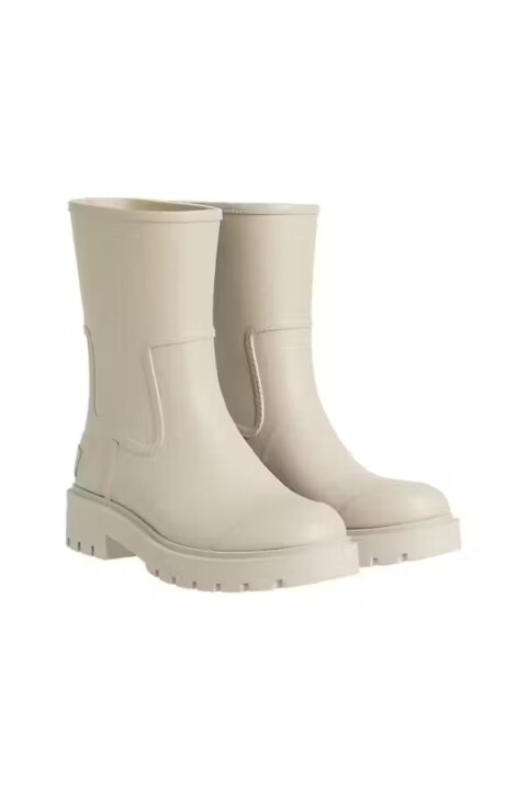 Kadın Kalın Tabanlı Yanları Panelli Yağmur Botu - Krem - Calvin Klein