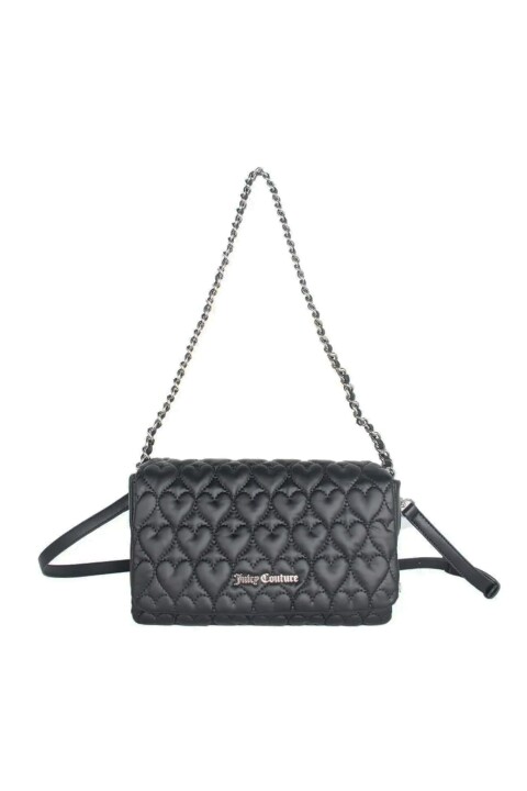 Kadın Kalp İşlemeli Omuz Çantası - Siyah - Juicy Couture