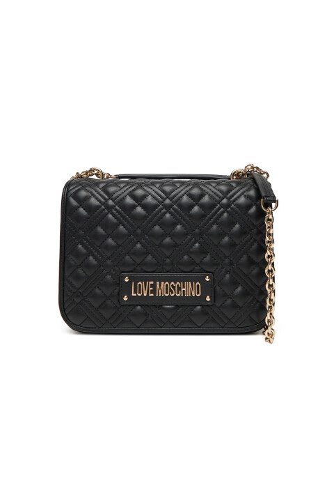 Kadın Kapitone Omuz Çantası – Siyah - Love Moschino