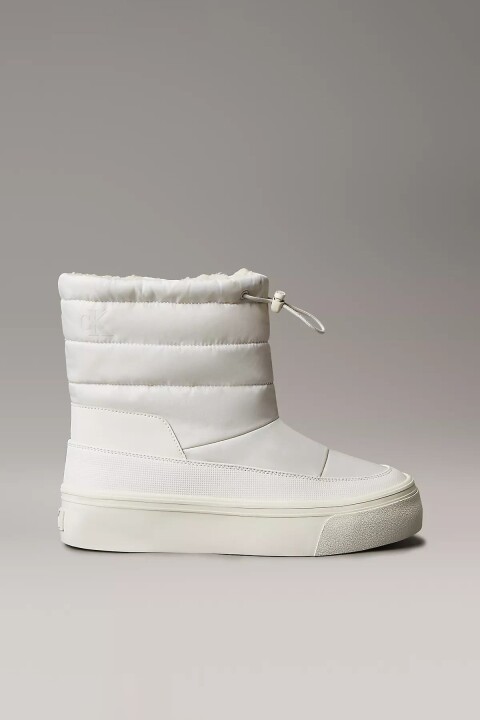 Kadın Kapitoneli İçi Kürklü Sneaker - Beyaz 