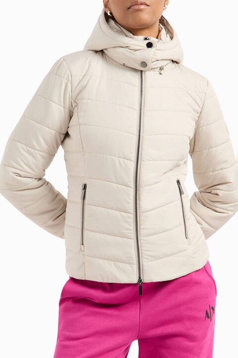 Kadın Kapüşonlu Mont - Bej - Armani Exchange