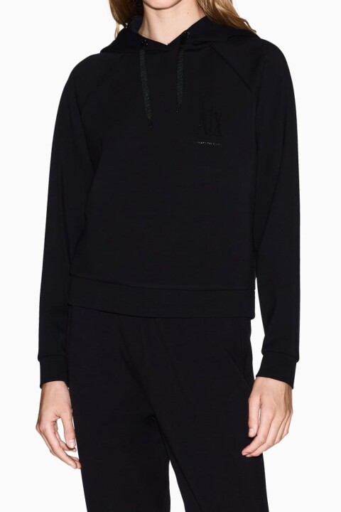 Kadın Kapüşonlu Sweatshirt - Siyah - Armani Exchange