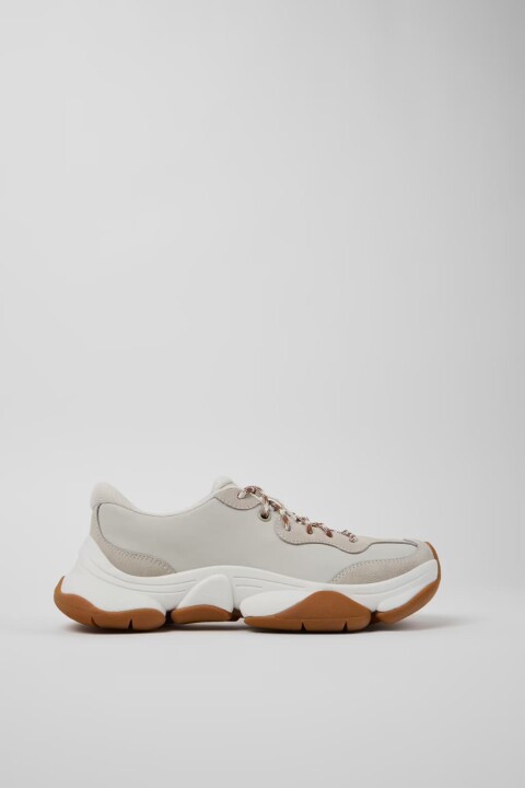 Kadın Karst 2 Deri & Süet Sneakers - Beyaz - Camper