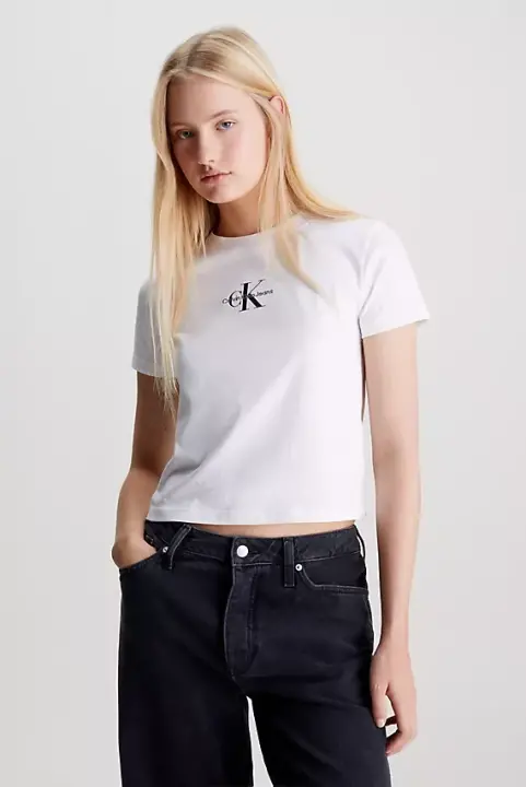 Kadın Kısa Kollu Yuvarlak Yaka T-Shirt - Beyaz 