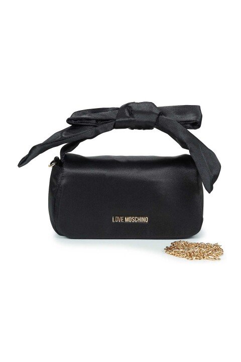 Kadın Kurdele Askılı Omuz Çantası - Siyah - Love Moschino