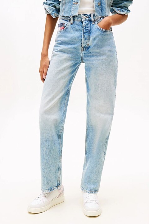 Kadın Layla Yüksek Bel Dar Düz Kesim Jean Pantolon - Açık Mavi 