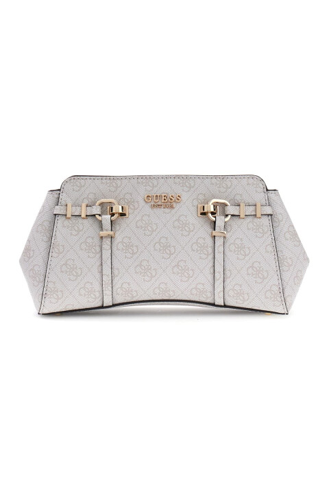 Kadın Leona Logo Çapraz Askılı Omuz Çantası - Ekru - Guess