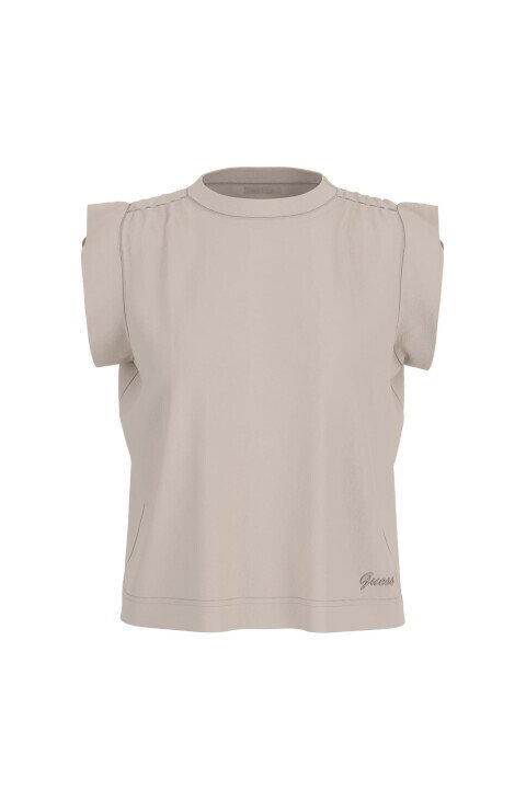 Kadın Light Top T-Shirt - Bej - Guess