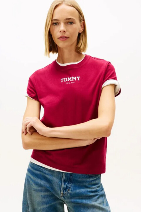 Kadın Logo Baskılı Regular T-Shirt - Kırmızı 