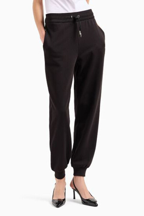 Kadın Logo Etiketli Jogger Eşofman Altı - Siyah - Armani Exchange