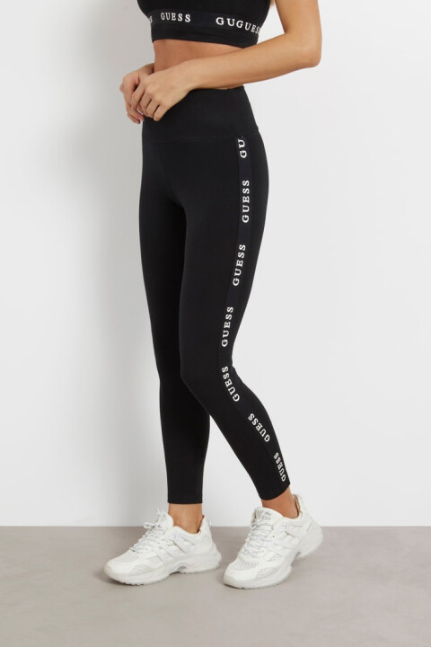 Kadın Logo Şeritli Tayt - Siyah - Guess