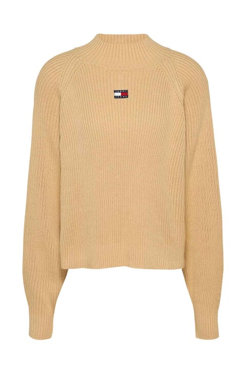 Kadın Logolu Kazak - Bej 