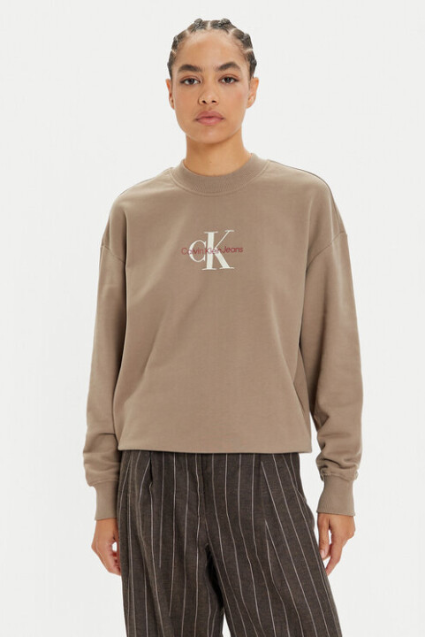 Kadın Logolu Sweatshirt - Gri 
