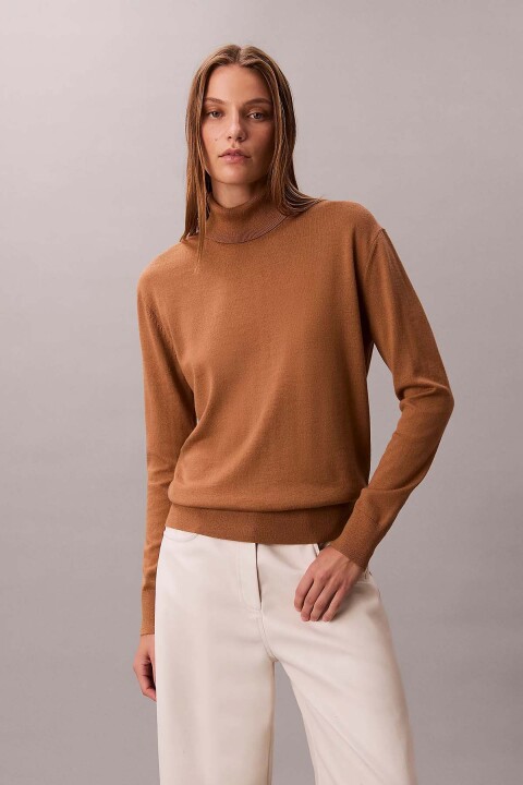 Kadın Ls Tnk Extrafıne Merıno Swtr 14g Sweaters - Calvin Klein