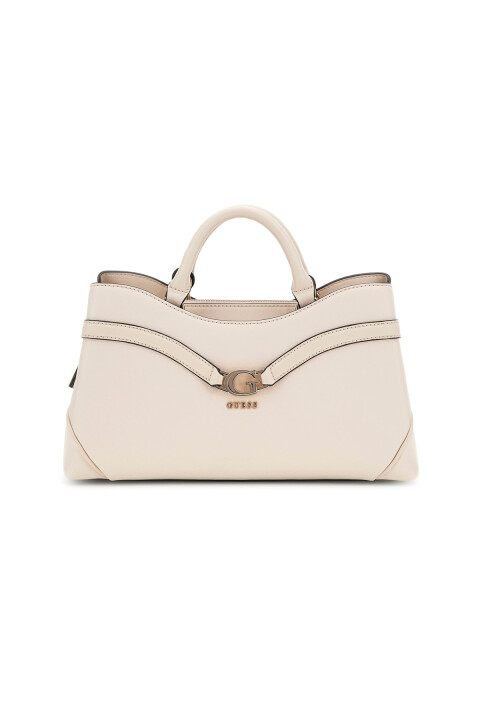 Kadın Metal Aksesuarlı Kanat Detaylı El Çantası - Kırık Beyaz - Guess