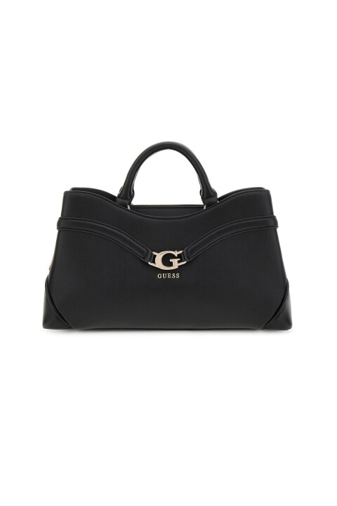 Kadın Metal Aksesuarlı Kanat Detaylı El Çantası - Siyah - Guess